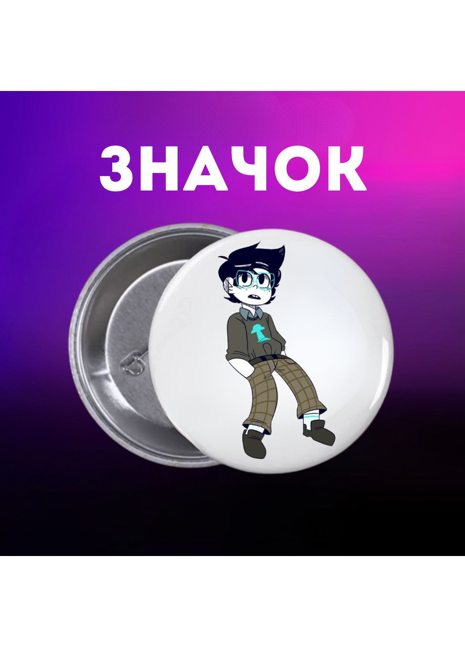 Значок Застряг удома Гомстак Хоумстак Homestuck на шпильці на рюкзак 44 мм 1 шт Shantou (360964460)