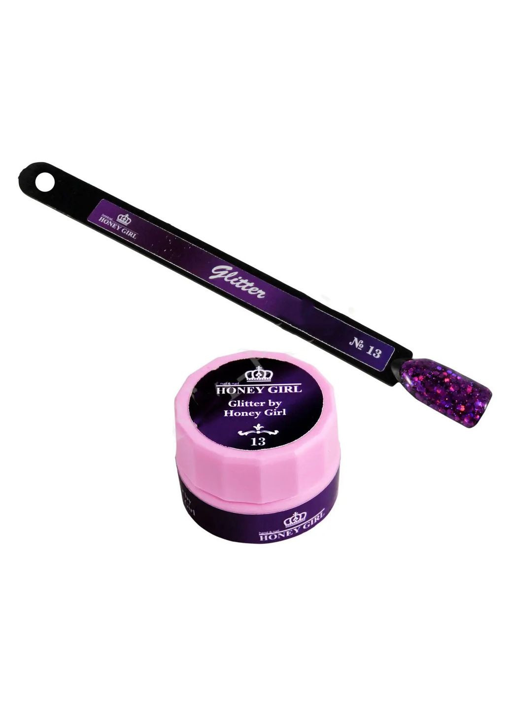 Глиттергель для дизайна Honey Girl №13 с большими блестками No Brand (299385396)