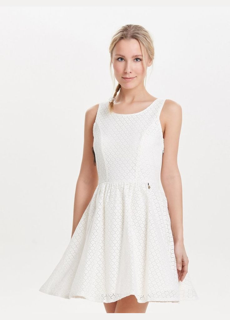Білий кежуал сукня Only однотонна