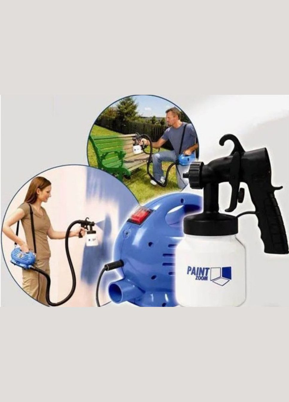 Бытовой универсальный краскораспылитель Paint Zoom 650W Blue No Brand (340458551)