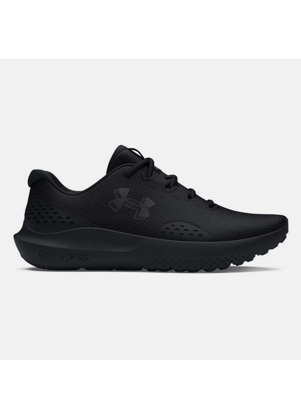 Чорні чоловічі кросівки charged surge 4 чорний демісезон Under Armour