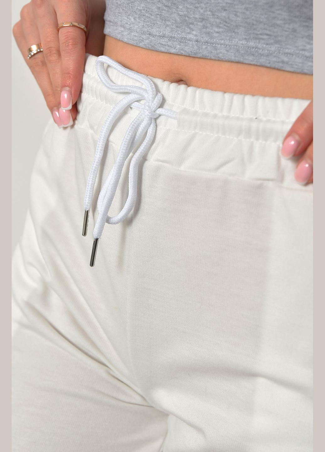 Шорты женские белого цвета Let's Shop (294607512)