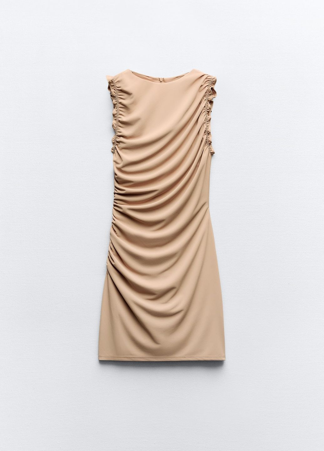 Пудровое повседневный платье Zara однотонное