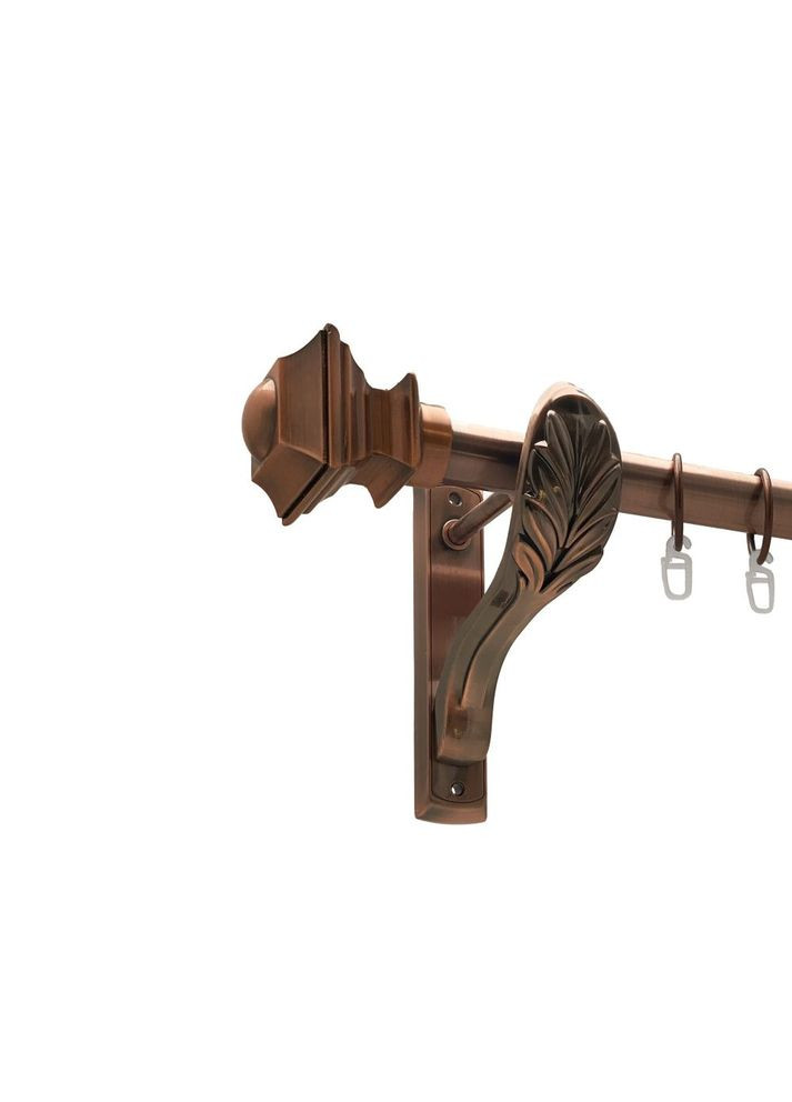 Карниз Борджеза металевий однорядний ретро гладка труба Мідь 25 мм 300 см (00-00016285) ORVIT (300280594)