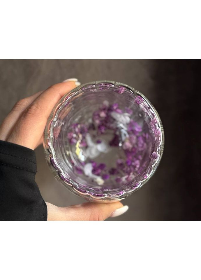 Набір скляних чашок VT-5414-250 Квіткова тиша з подвійним дном 2 чашкі 200 мл Vittora (362666669)