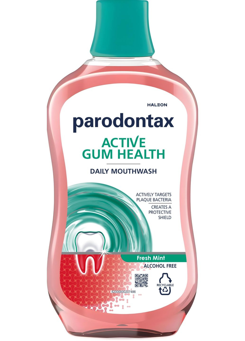 Ополіскувач ротової порожнини "Свіжа м'ята" Active Gum Health Fresh Mint Mouthwash 500ml (1469946-33135575) Parodontax (368644827)