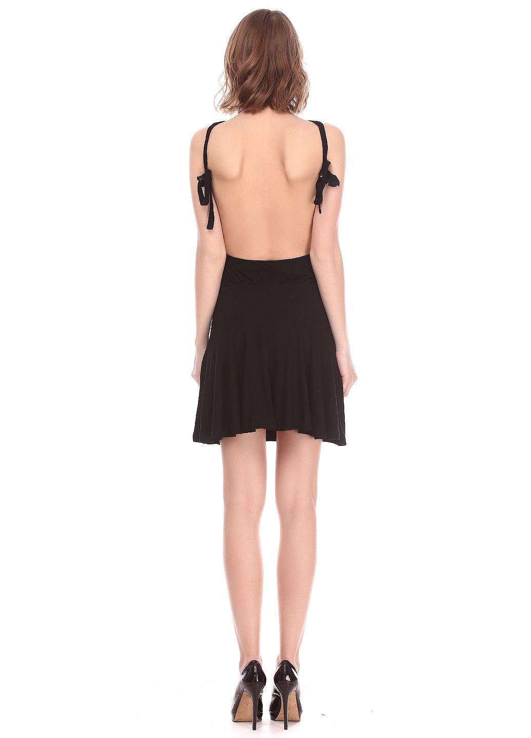 Чорна повсякденний сукня білий Mambo однотонна