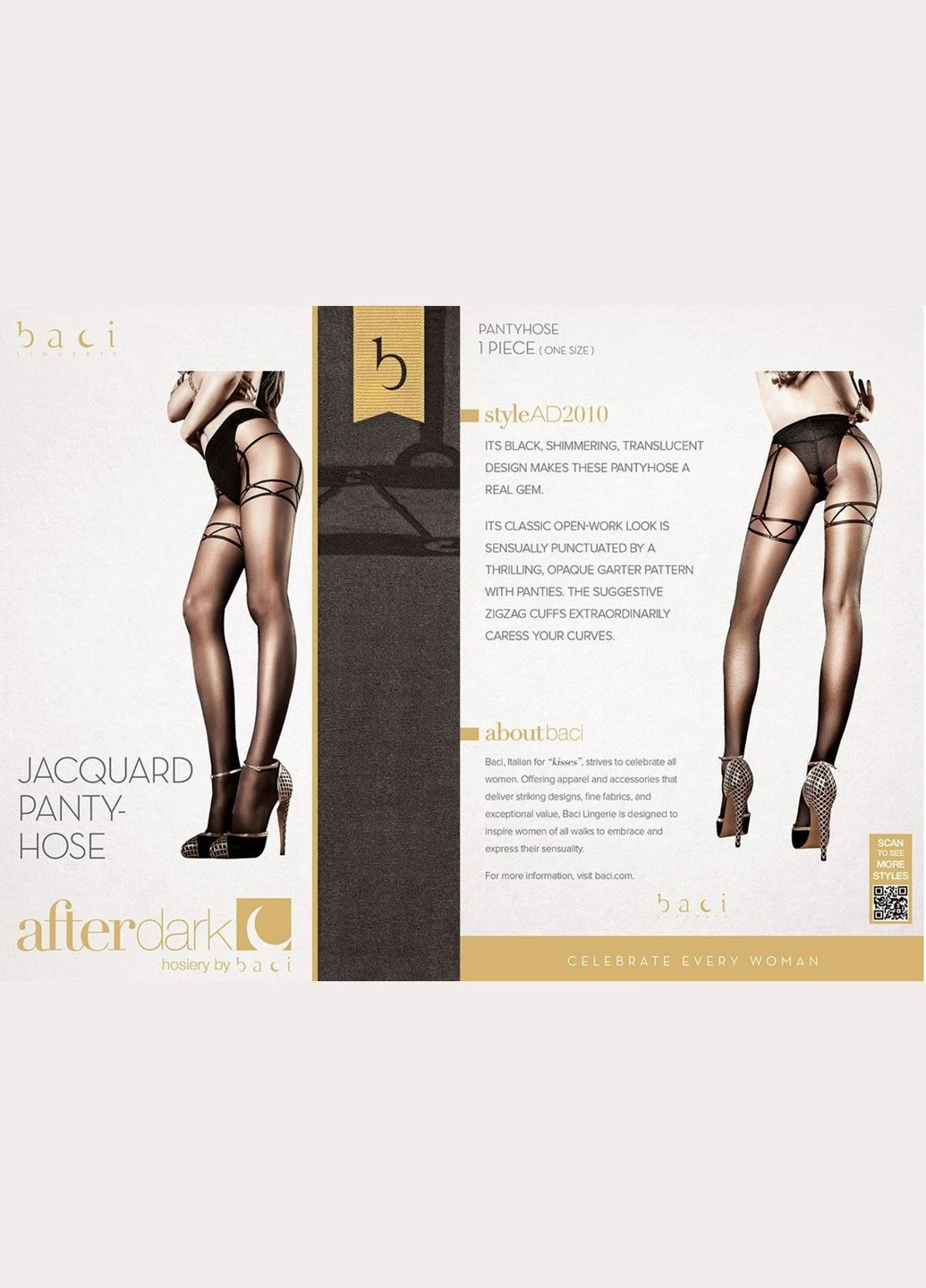 Чорний демісезонний колготки с узором jacquard pantyhose от all оригинал Baci Lingerie