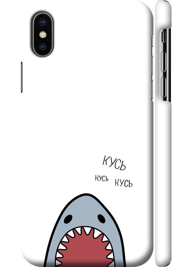 3D пластиковий матовий чохол 'Акула' для Endorphone Apple iPhone X (306822740)