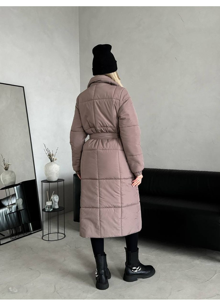 Темно-бежевое Женское зимнее пальто Osoblyva
