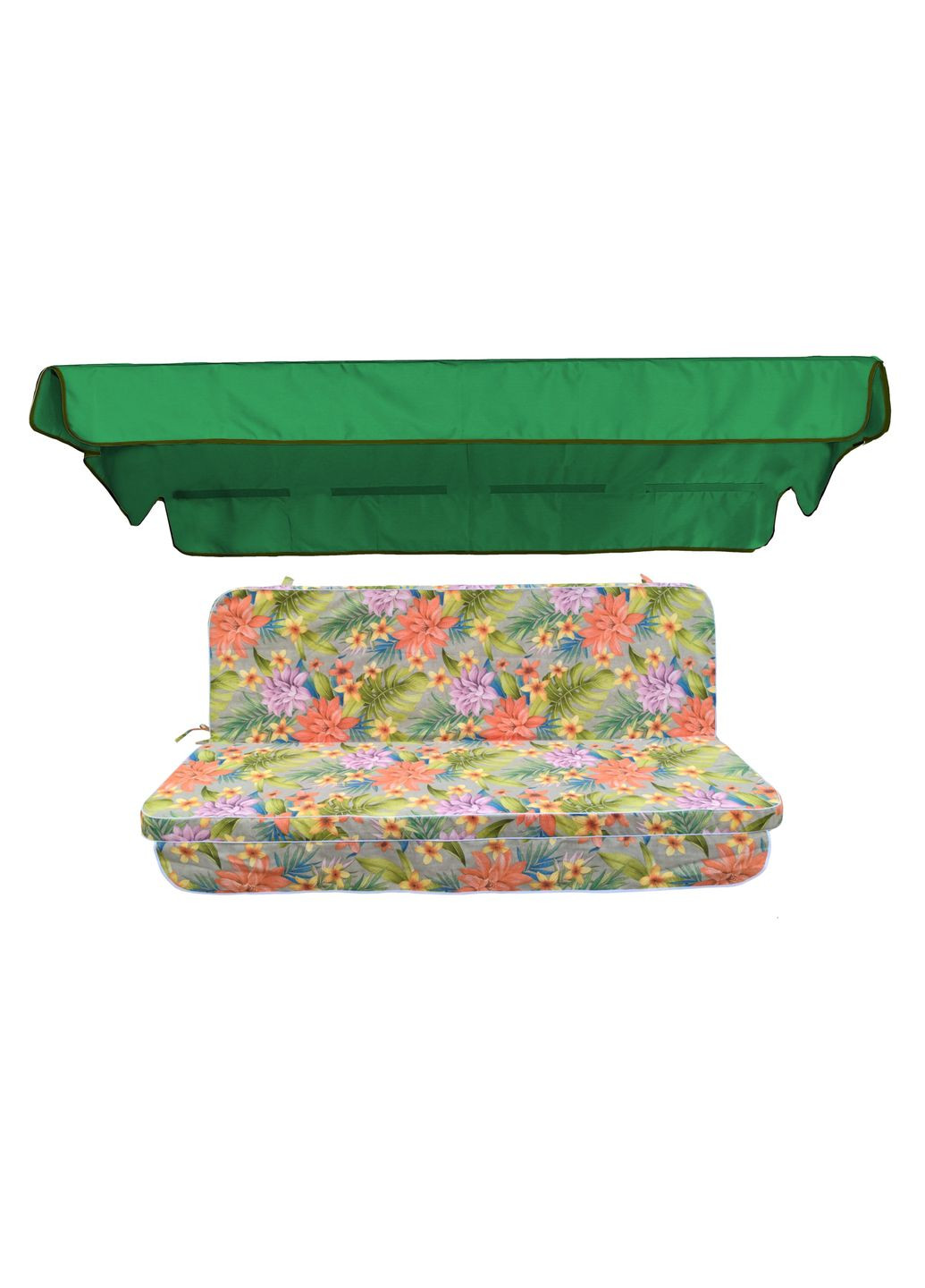 Комплект подушок для гойдалки CARIOCA VERDE 170x110x6 зелений тент 120х200 eGarden (279784349)