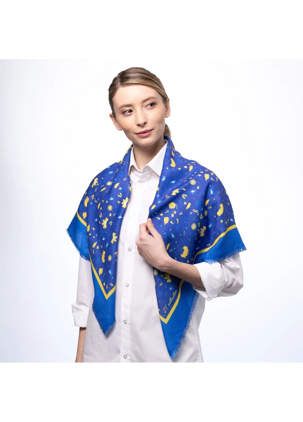 Хустка жіноча з принтом бавовна різнокольорова ДАРА LuckyLOOK 384-262 (324741760)