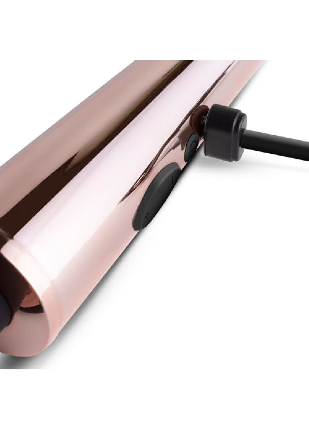 Вібратор-мікрофон, силіконовий, рожево-чорний, 30 см Rosy Gold (289061366)