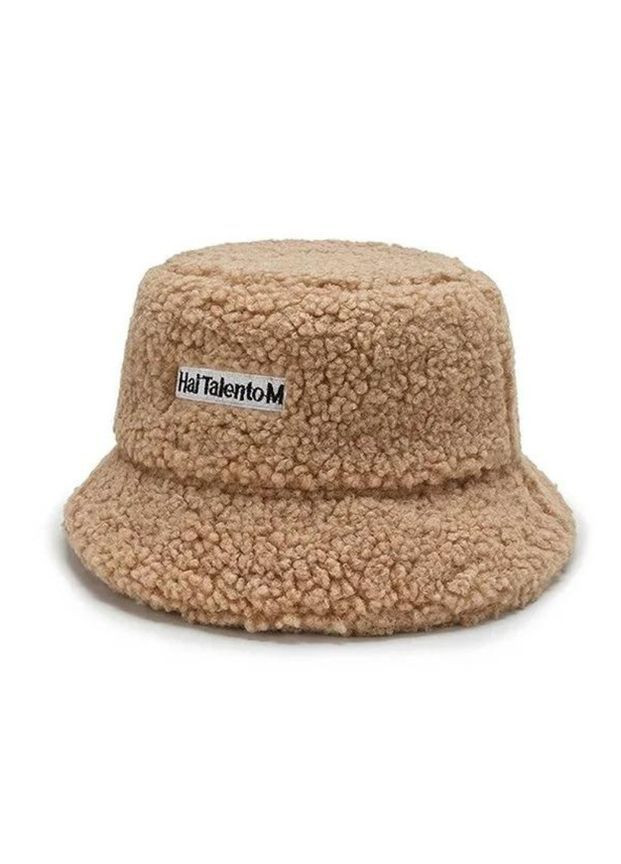 Женская зимняя меховая панама 54–58 см бежевого цвета с принтом, стильная утеплённая шапка No Brand (364191276)