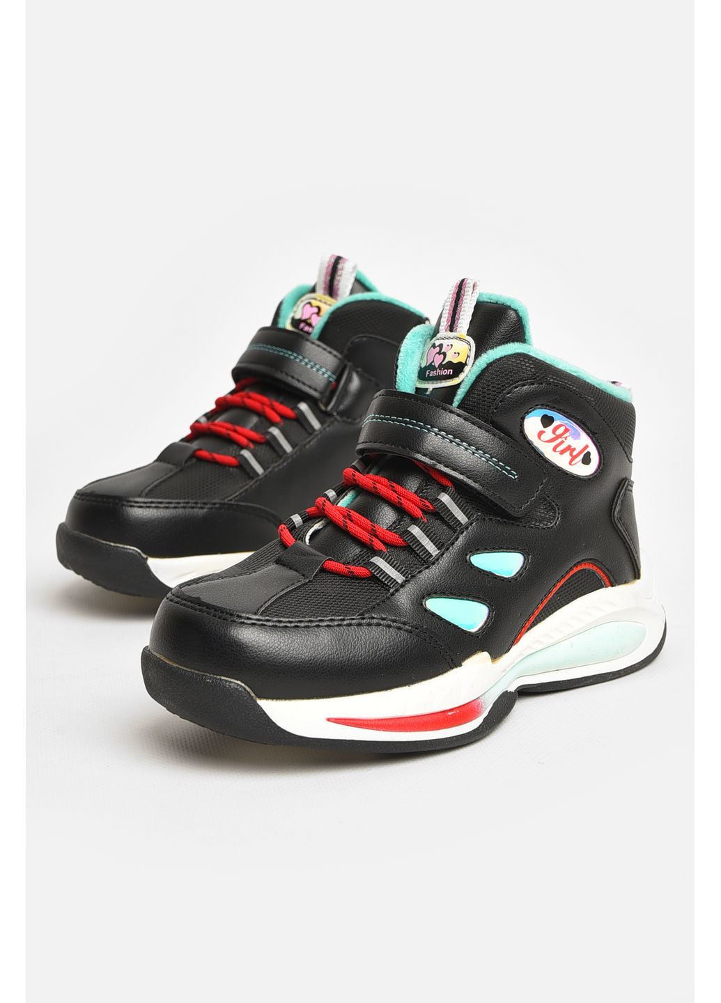 Коричневые кэжуал осенние ботинки детские демисезонные черного цвета Let's Shop