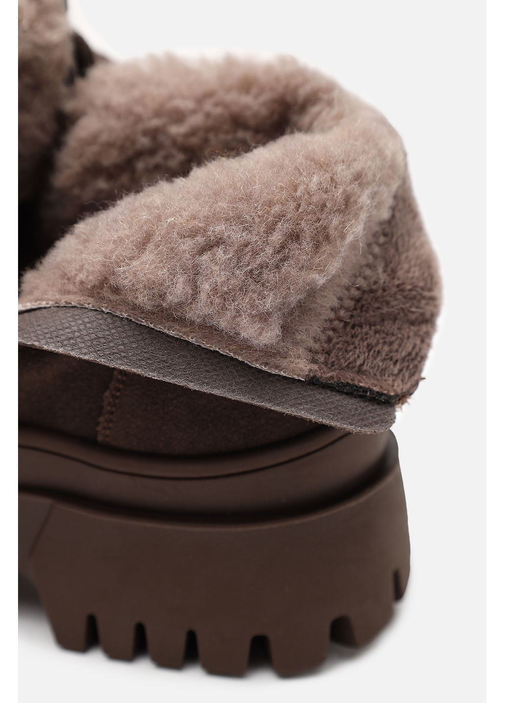 Зимние ботинки женские цвет шоколад cb-00281563 ALLSY