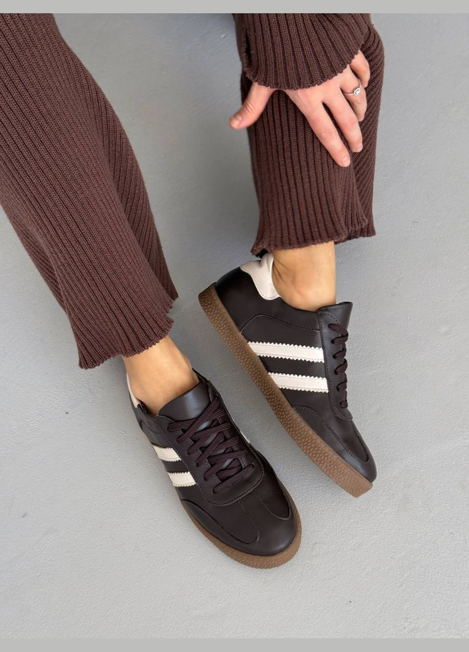 Коричневые кеды No Brand