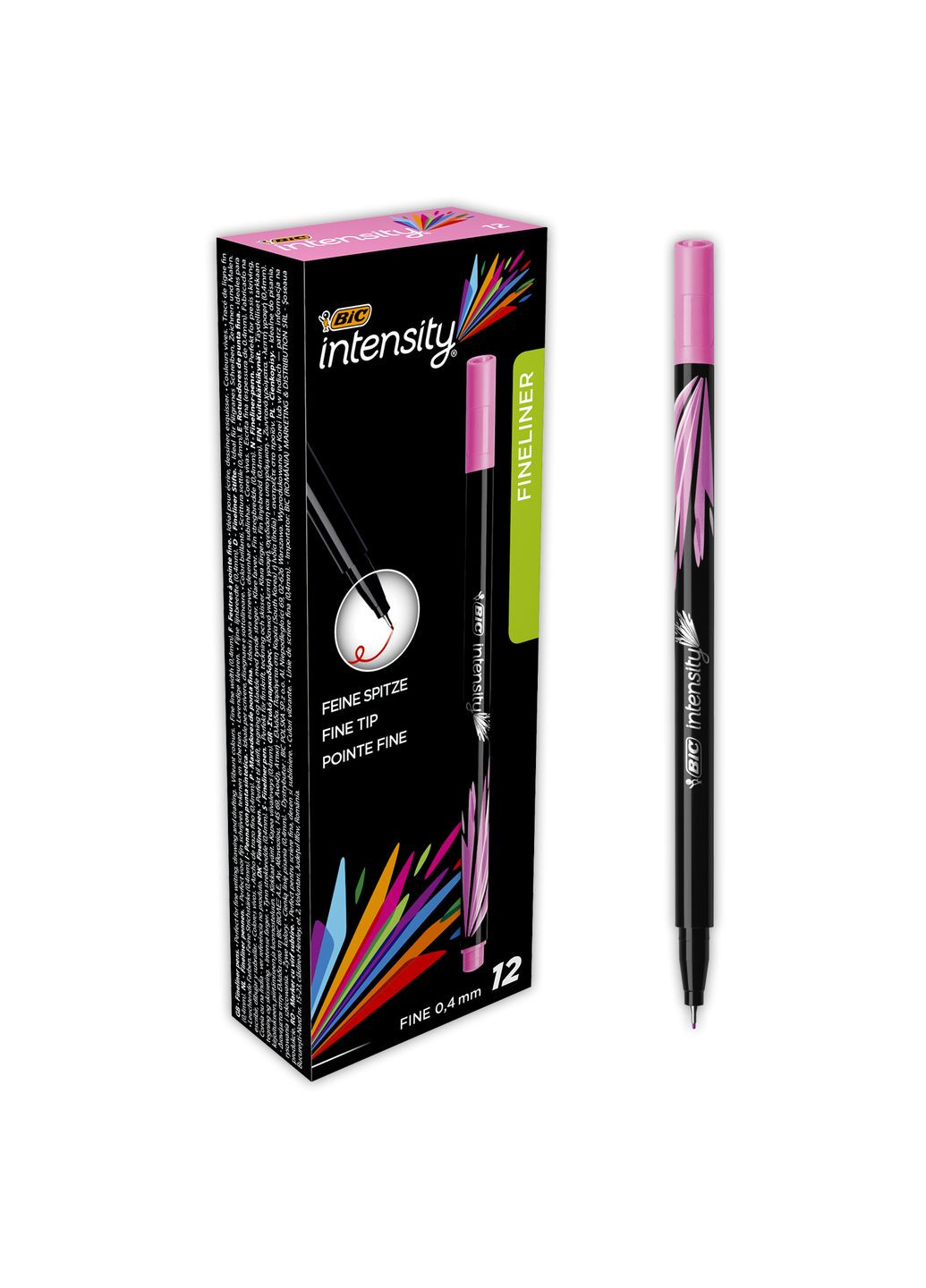 Фломастеры Intensity Fine, розовый, 12 шт. () Bic 942065 (328446890)