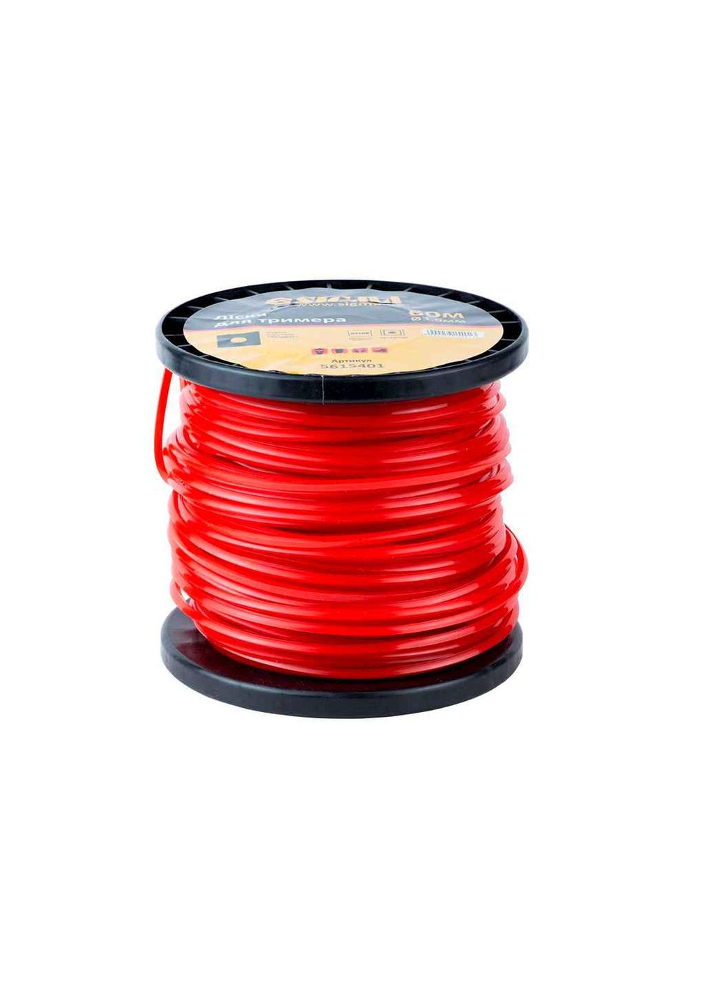 Ліска для підстригання трави Квадрат L=200м d-2,7мм армована Sigma (357224706)