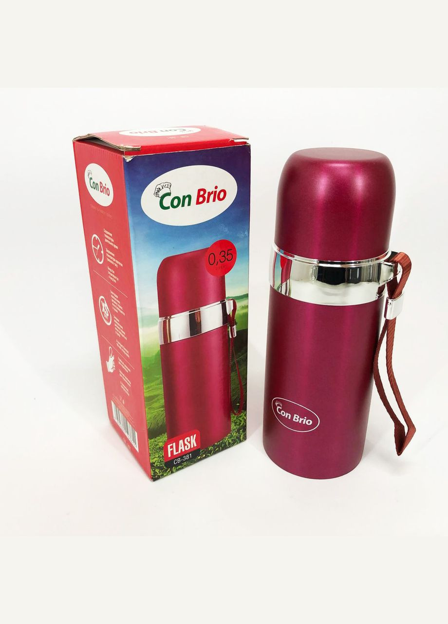 Термос CB-381 Gold 0,35л, Термос для питної води, Якісний термос для дому. Колір: рожевий Con Brio (364665067)