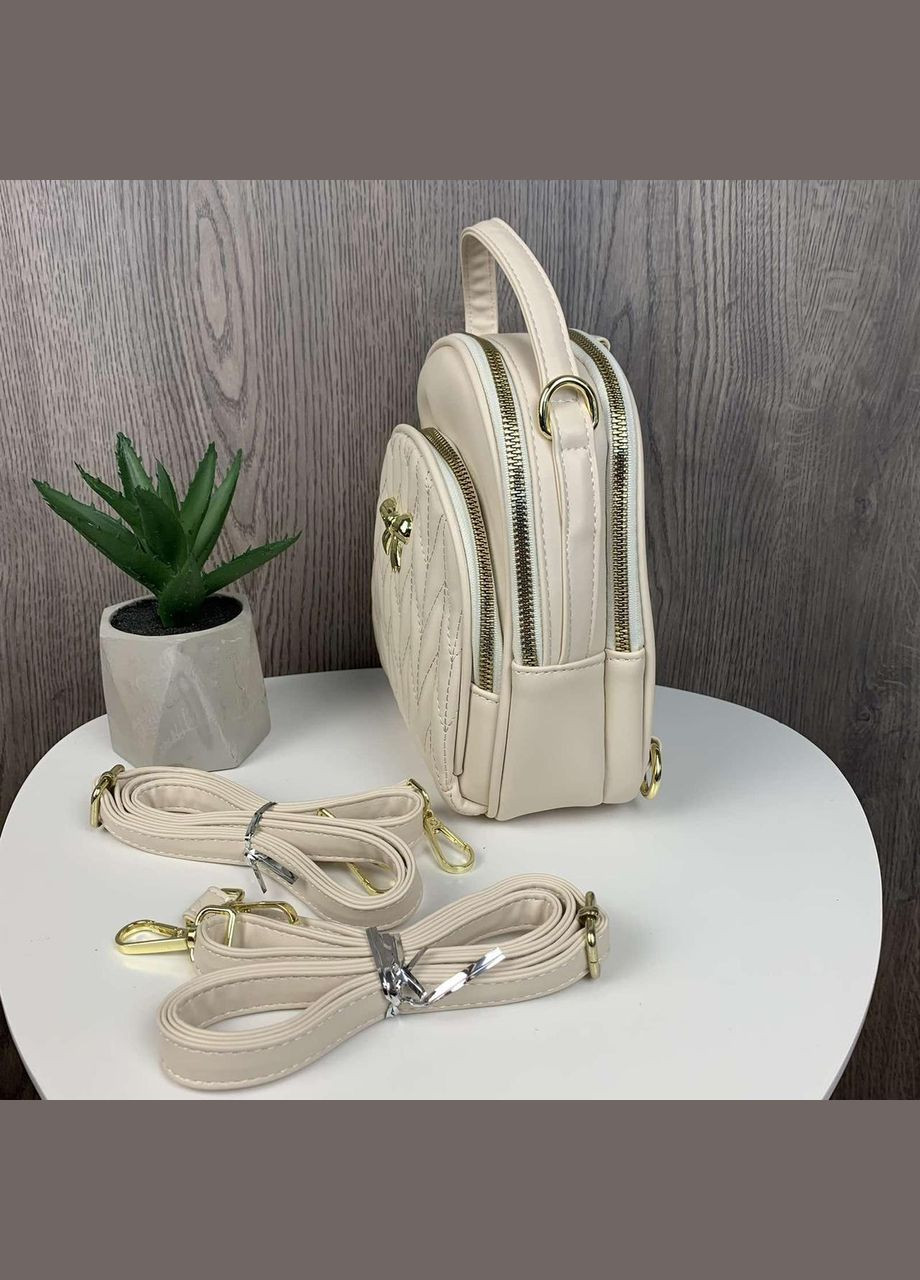 Женский мини рюкзак сумка 2 в 1 Черный No Brand (301083104)