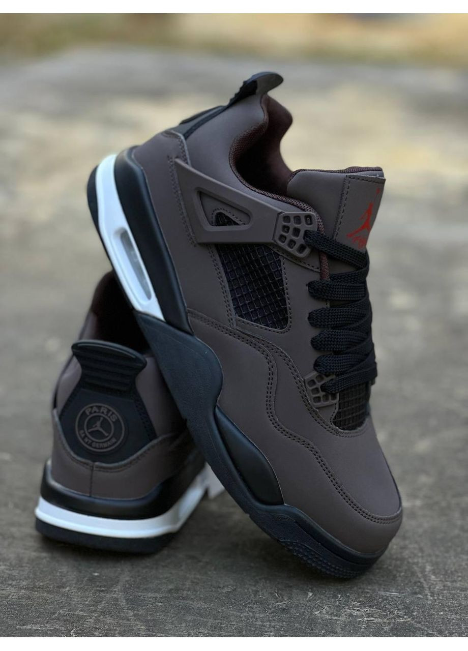 КРОСІВКИ ЖІНОЧІ NIKE AIR JORDAN RETRO 4 BROWN BLACK НАЙК АІР ДЖОРДАН No Brand чорні демісезони (368868729)