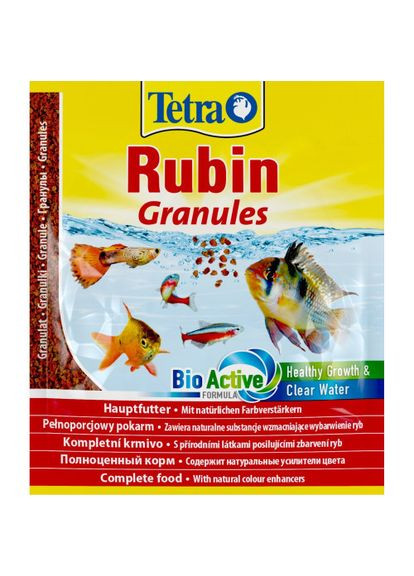 Корм Rubin Granules для аквариумных рыбок, для яркости окраски, 15 г (гранулы) Tetra (322874944)