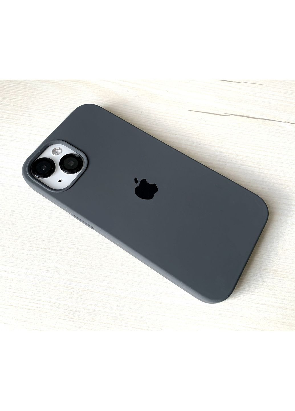 Чехол для 15 Silicone Case Open camera силиконовый закрытый низ на айфон 15 / Grey cover No Brand (369137244)