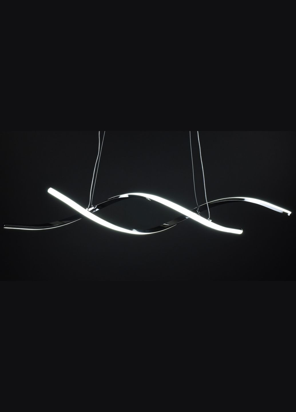 Люстра світлодіодна підвісна LED світильник для квартири на стелю лед 27355 Хром 25-100х14х103 см. Sunnysky (364755596)