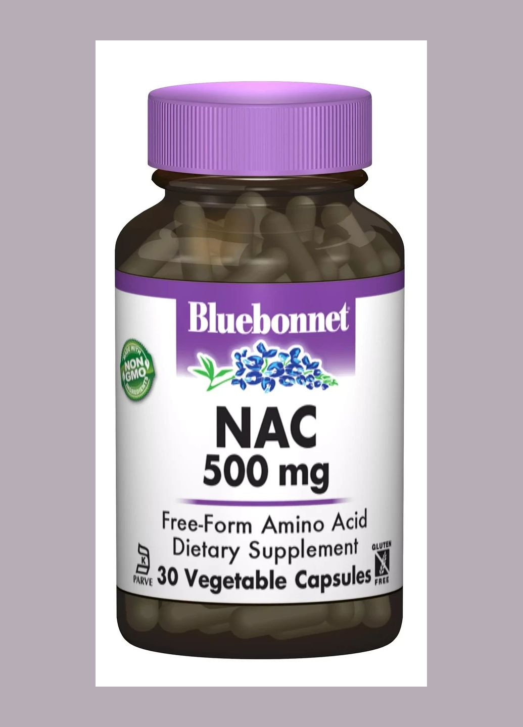 NAC (NАцетил-L-Цистеїн) 500мг,, 30 гелевих капсул Bluebonnet Nutrition (292006149)