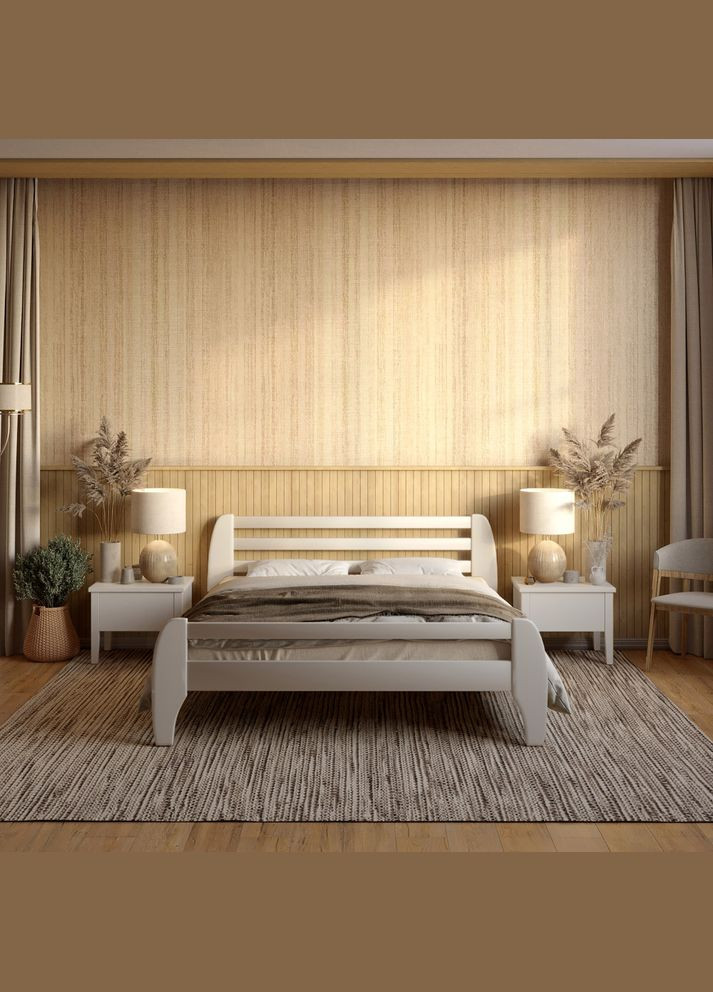 Односпальная деревянная кровать Милан (S2005Y50R) 90х190 см (MBG-6329) Mebigrand (366085822)