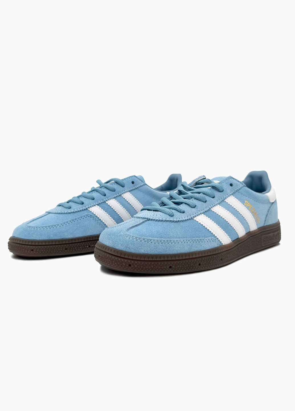 Блакитні Осінні кросівки чоловічі і жіночі adidas spezial handball blue white | адідас спеціал блакитні No Brand