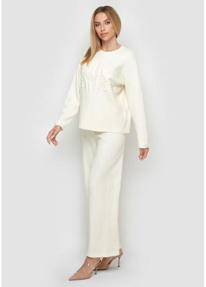 Белый свитер 110-2808d-87 milk sam m Samange