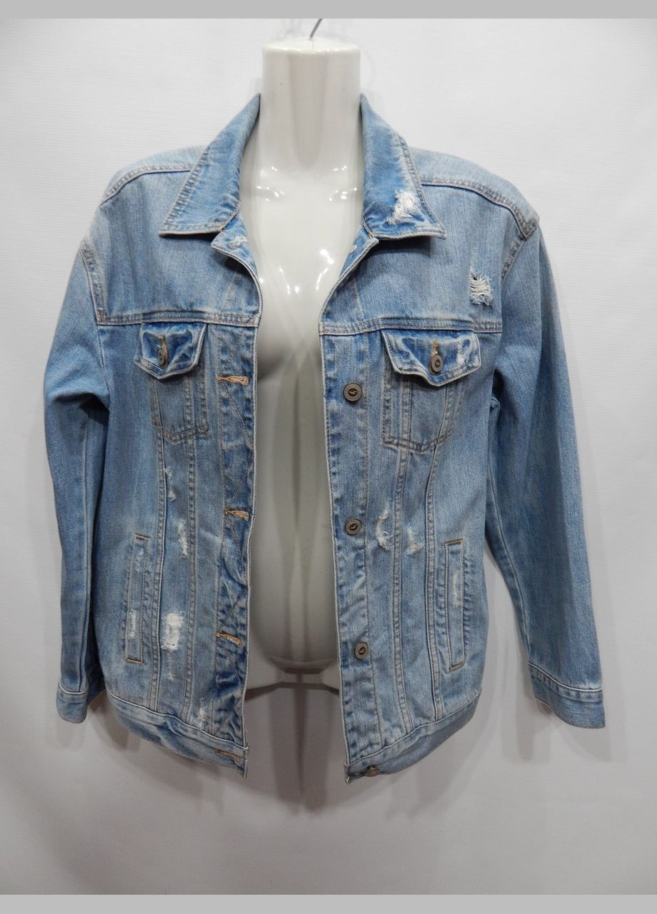 Блакитна демісезонна куртка жіноча джинсова vintage, rus р. 46-48, eur 38 033dg Hollister