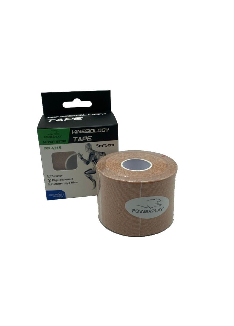 Кінезіологічний тейп 4315 Бежевий 5cм*5м (A-011827) PowerPlay (314810896)