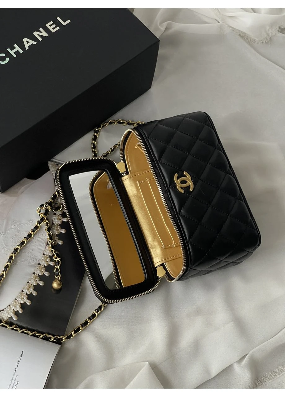 Сумка женская клатч Classic Lambskin Pearl Crush Vanity Bag Prem классический No Brand (383981955)