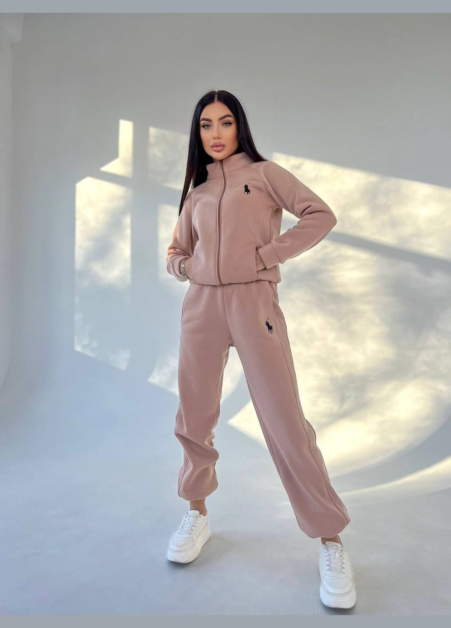 Якісний демісезонний кольори МОККО костюм двійка на флісі з вишивкою на грудях, приємний до тіла костюм двійка No Brand 074-1 (307404348)