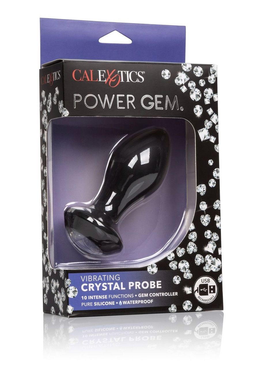 Анальна пробка із вібрацією Crystal Probe камінь прозорий California Exotic No Brand (303906482)