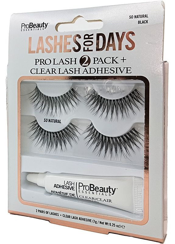 Набор накладных ресниц /Lashes - So Natural 2 Pack Pro Beauty Essentials (346241719)