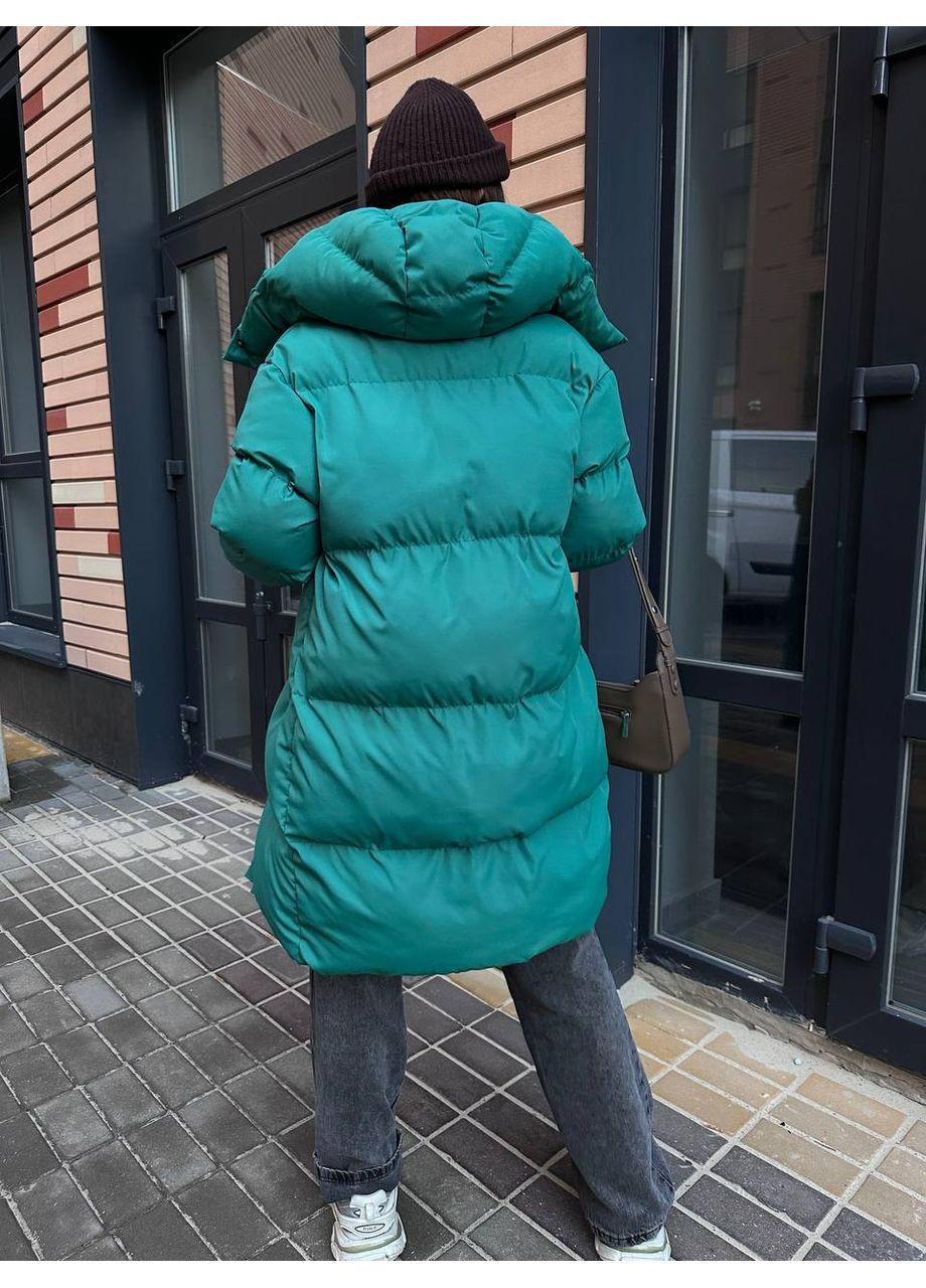 Зеленый демисезонный Пуховик Style Point
