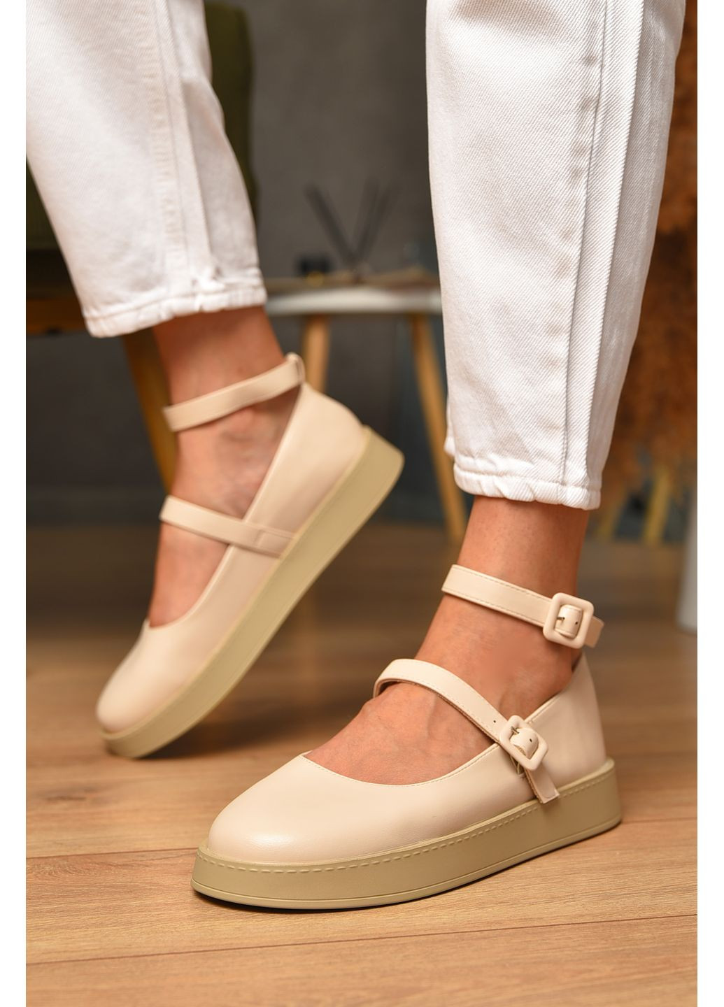 Let's Shop Лоферы женские бежевого цвета лоферы бежевый з искусственная кожа, украина — демисезон (353848862)