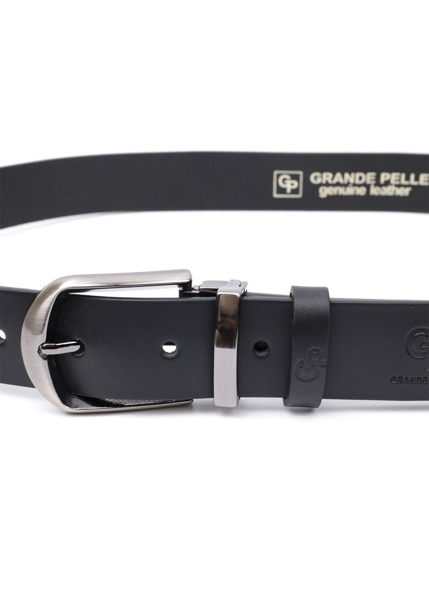 Практичний брючний пояс для чоловіків з натуральної шкіри 11681 Чорний Grande Pelle (329150620)