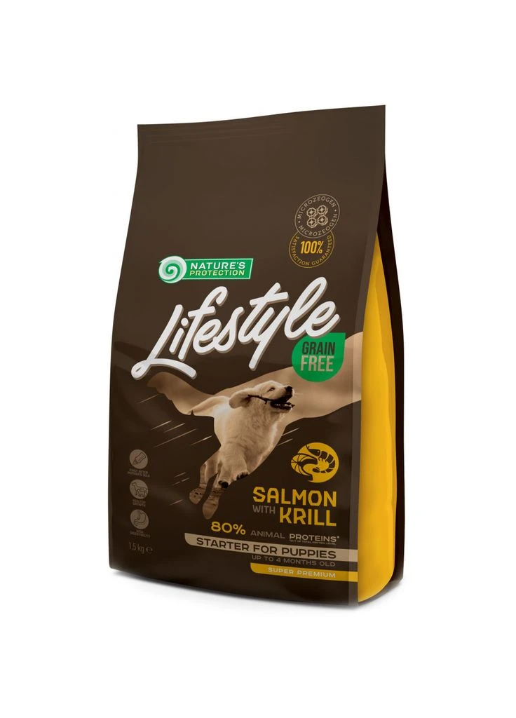 Сухий корм для собак Lifestyle Grain Free Salmon Starter For Puppies 1.5 кг (NPLS45682) Nature's Protection (391046493)
