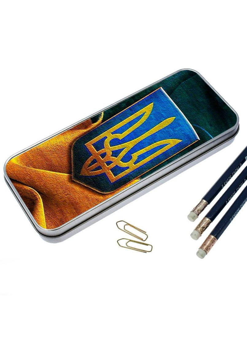 Пенал школьный для мальчика и девочки металлический Патриотический #08 7*18 см Silver No Brand (309157335)