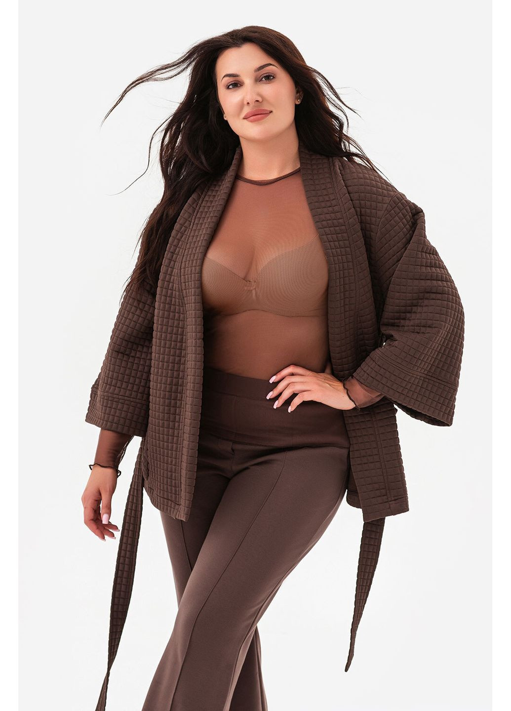 Лонгслив HEART Коричневый Garne (368765053)