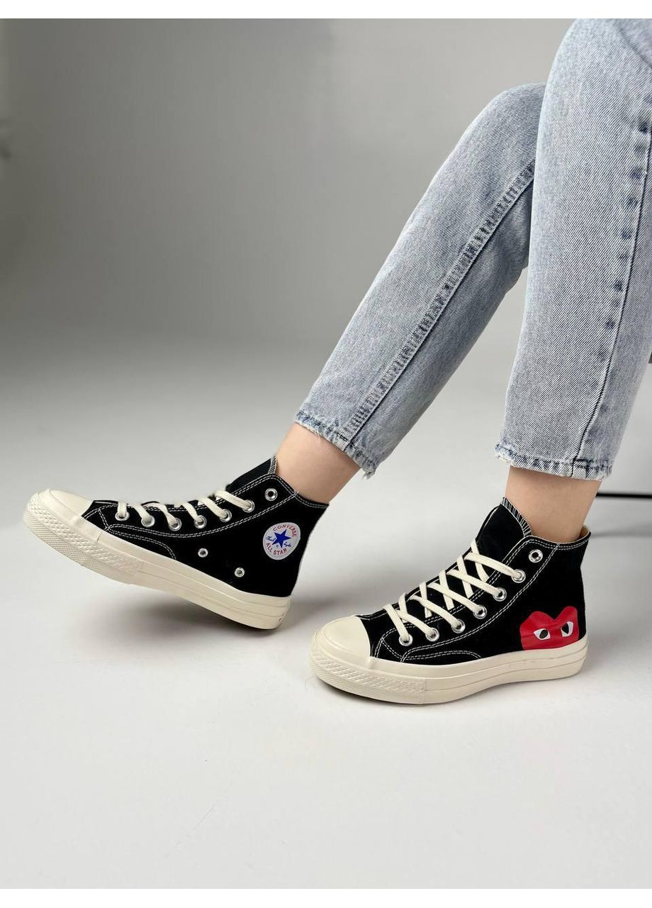 Білі Осінні кеди чоловічі converse x comme des garsons play chuck конверс No Brand