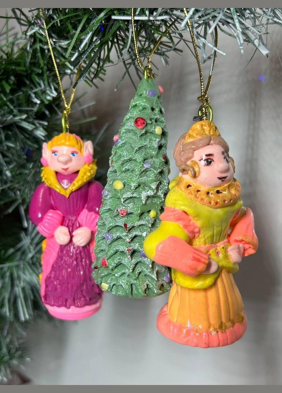 Набор сувенирных елочно-рождественских украшений ручной работы в подарочной коробке. Эльфа (321993500)