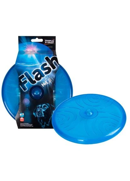 Фрісбі FRISBEE+LED з LED підсвіткою, гумова іграшка для собак, 20см (5411290277105) Flamingo (380946164)