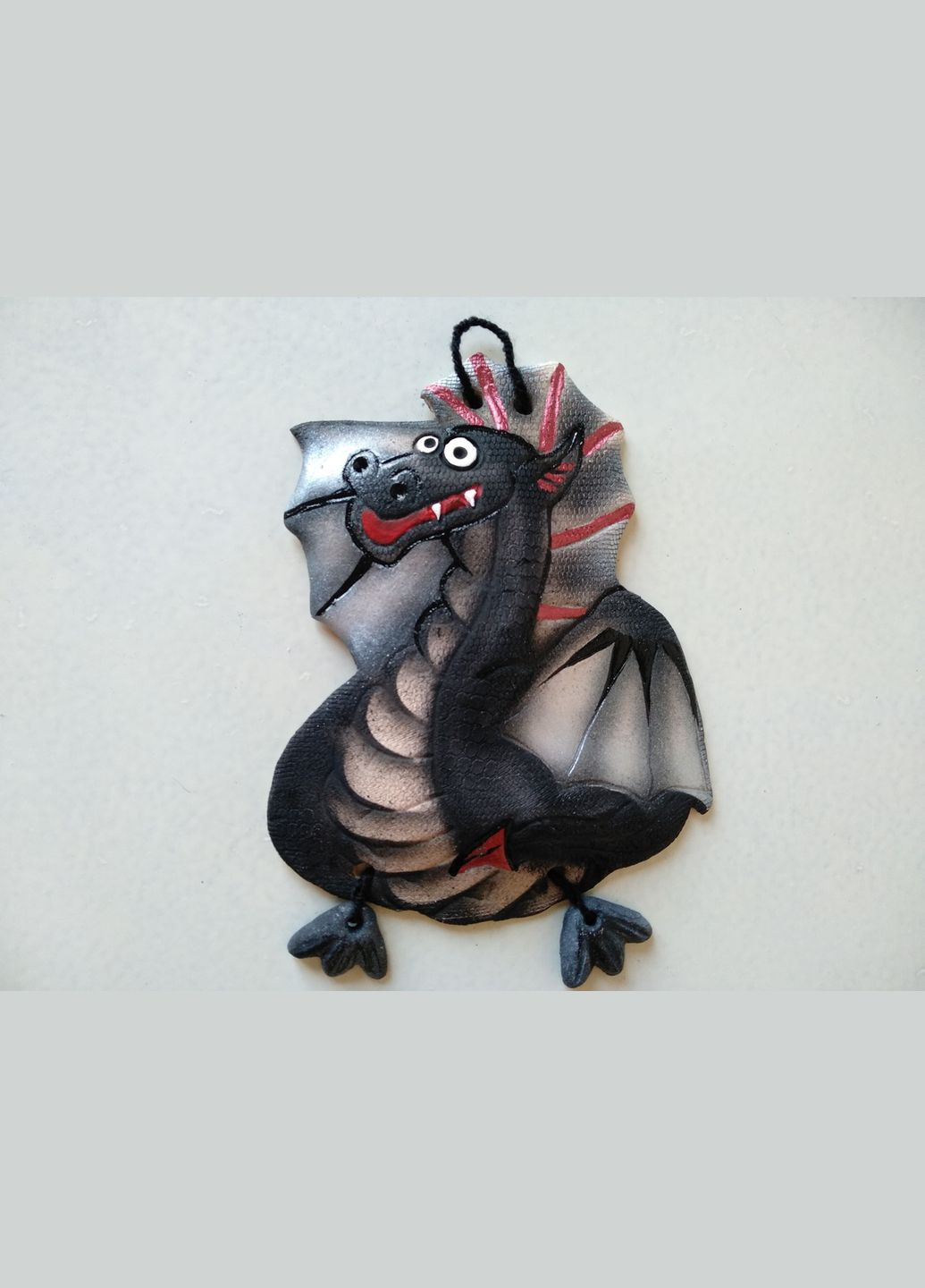 Керамическое настенное панно "Фантастический Дракон" (черный) Коти&Ангели (301532993)