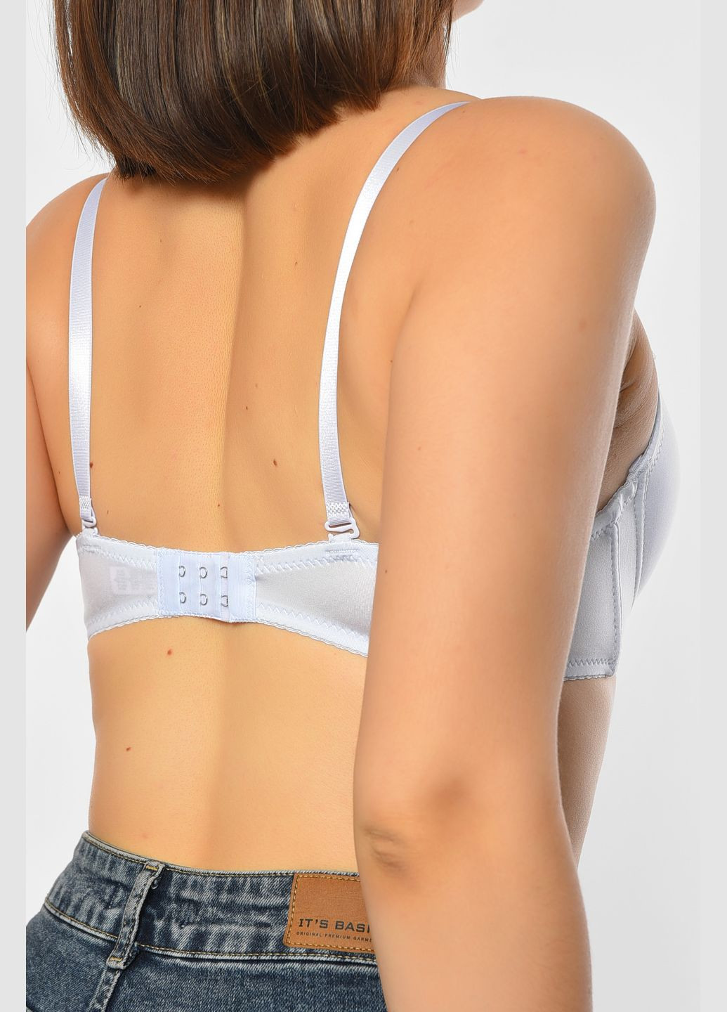 Белый бюстгальтер женский белого цвета чашка в Let's Shop хлопок